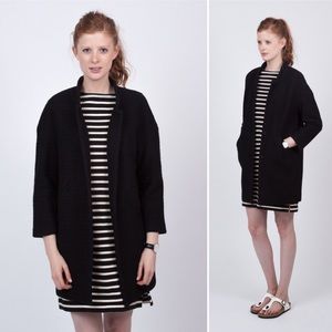 Steven Alan Car Coat in textured black